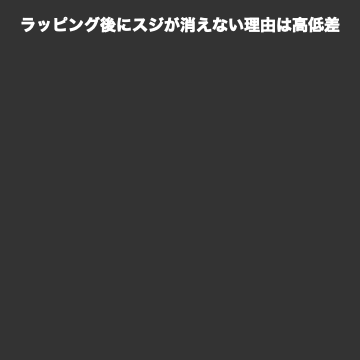 ラッピング後にスジが消えない理由は高低差